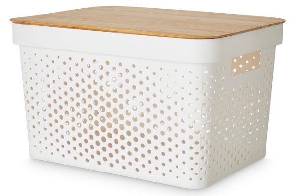 Basket with lid Hall 23HDL1102 27x23x36 cm, 20 l