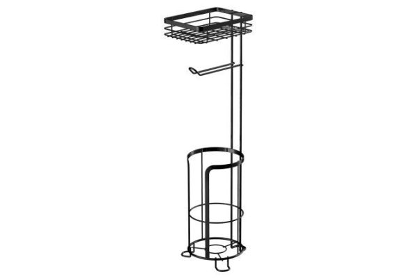 Loft toilet paper rack with shelf and storage for 2 rolls 17.2x61.5x13.4 cm, Metal