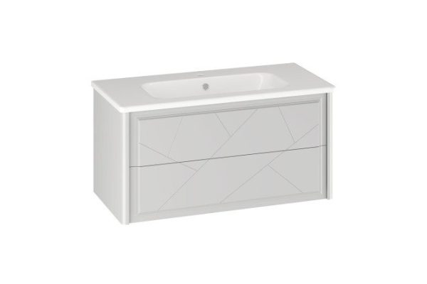 Sideboard OPADIRIS Luigi 96.4 cm, frame color matt white, front matt white