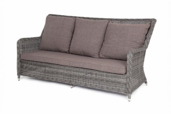 Three-seater sofa 4SiS Glass 190x99x88 cm, graphite color