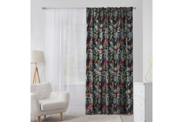 Curtain ESTUDI BLANCO Selvi 180x280 cm, 1 piece, color black, beige, green, red