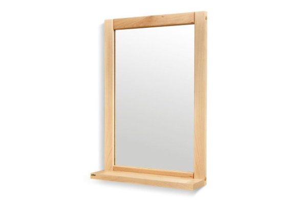Mirror with shelf in Albero frame 47x67 cm