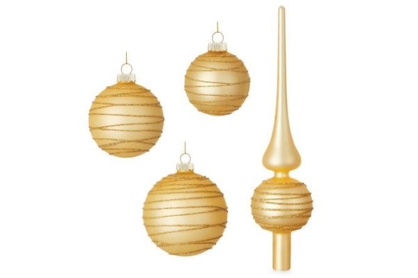 Set of Christmas tree decorations Hall KMGB2335 4 pcs.