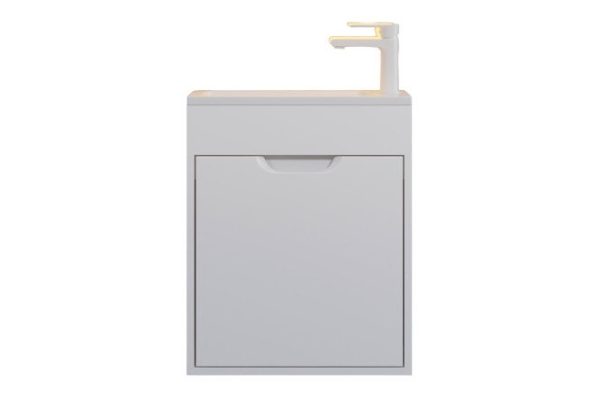 Hanging cabinet Modul 50 cm, frame color matte white, facade color matte white