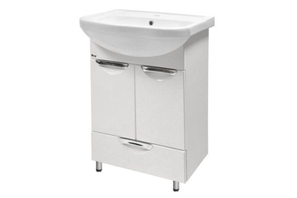 Floor cabinet Milli with bottom drawer 59 cm, frame color white, front white