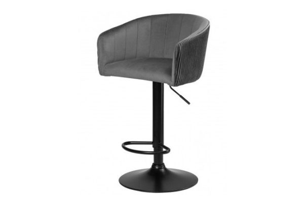 jxjh0i3i6du4k111bhmrwm2fc62pflfm.jpg Bar chair DOBRIN Darcy Black 51x86x46 cm, upholstery color gray, legs black