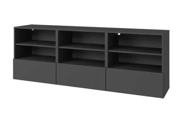 Cabinet Oscar Line 180x64x40 3 drawers and 6 shelves, anthracite