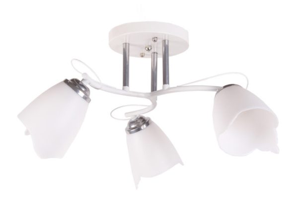 Ceiling lamp 21VEK-SVET 1009/3 WT+CH 12 sq.m., 42x25x34 cm, E27