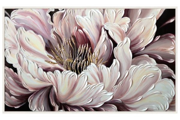 Reproduction in frame Peony Marsala 63x103 cm