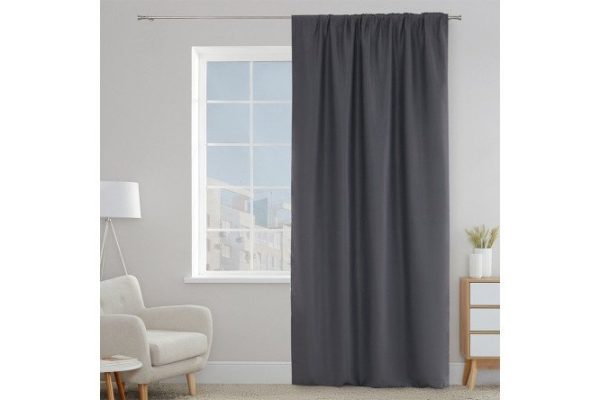 Ribbon curtain MICASA Baudry 150x280 cm, 1 piece, gray