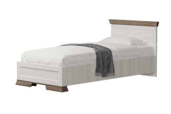 Bed frame Marselle color snow ash, dark sonoma oak 180x200 cm