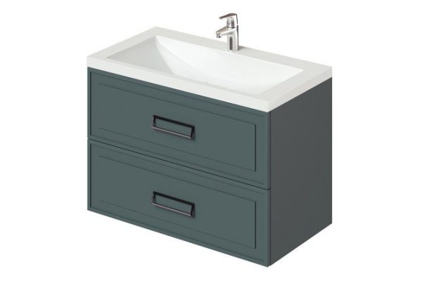 Hanging cabinet Pino 90 90.3 cm, frame color velluto avocado, facade velluto avocado