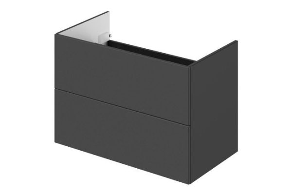 Wall-hung sink cabinet Uno 79.6 cm, frame color graphite, facade graphite