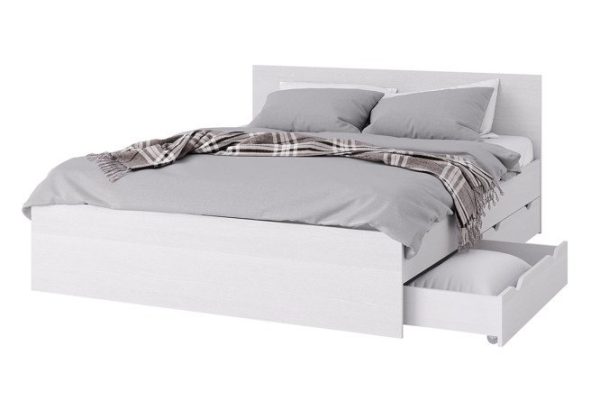 Fredrik's bed frame color white textured