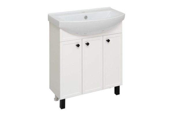 Floor stand RUNO Rimini 00-00001255 70.4 cm, frame color white, facade white