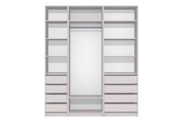 Wardrobe system Oscar Bergen 200x236x58 cm, light ash Anchor