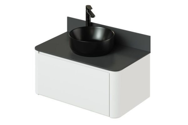 Hanging cabinet Pronto 80 cm, frame color white, facade white