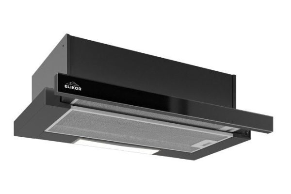 Hood ELIKOR Integra glass 60P-650-V2L KV II M-650-60-259 color black, 60x30.8x30.8 cm