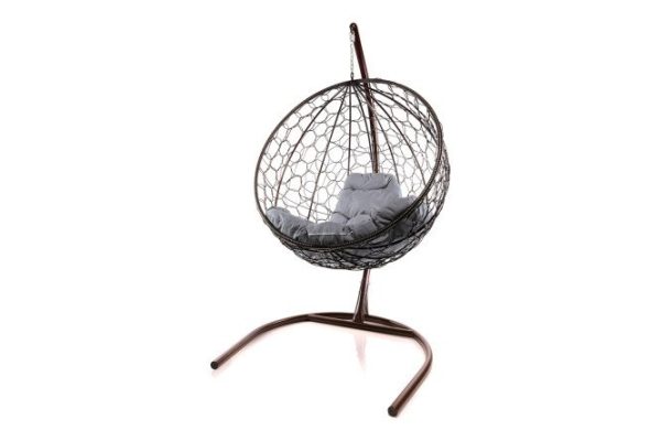 Hanging chair Circle 72x186x102 cm, base and frame color brown, finishing brown