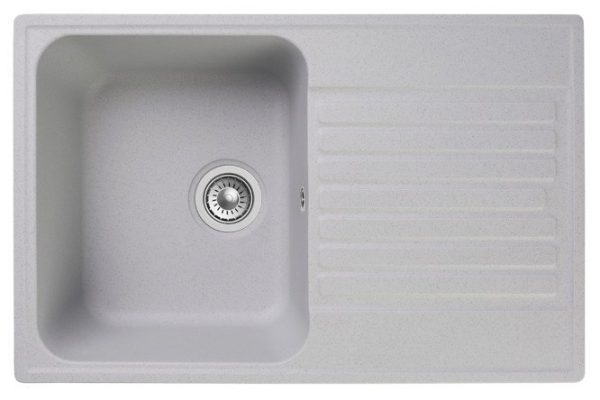 Mounted sink with wing Bolero RF0574GR 48x74x20 cm