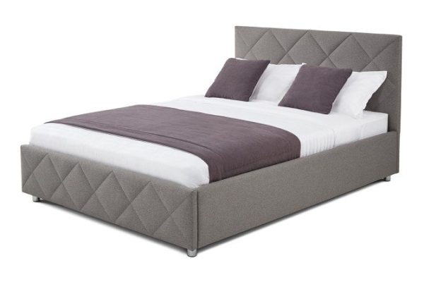 Bed with lifting mechanism Nemi color gray 180x200 cm