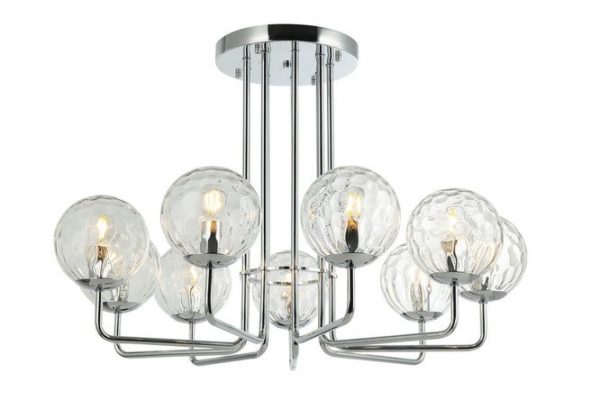 Ceiling chandelier STILFORT Steely 22 sq.m., 80x53x80 cm, E14