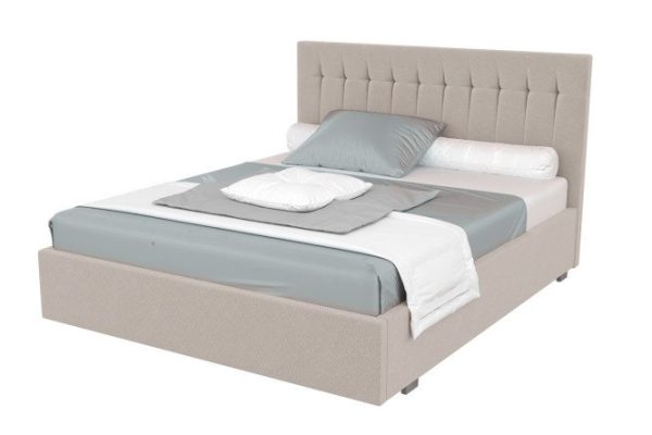 Bed with lifting mechanism Phoenix color light beige 200x200 cm