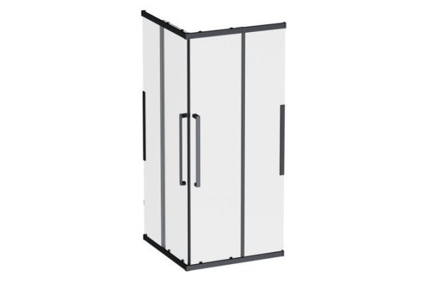 Floor-mounted shower enclosure AM.PM Func Square Slide 90x90 cm W84G-403-9090-BT