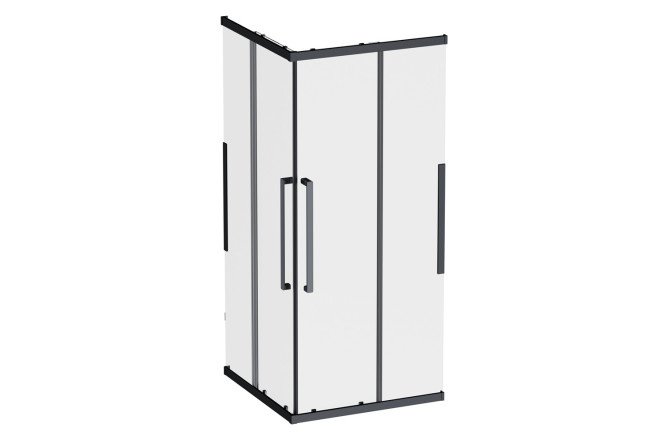 Floor-mounted shower enclosure AM.PM Func Square Slide 90x90 cm W84G-403-9090-BT