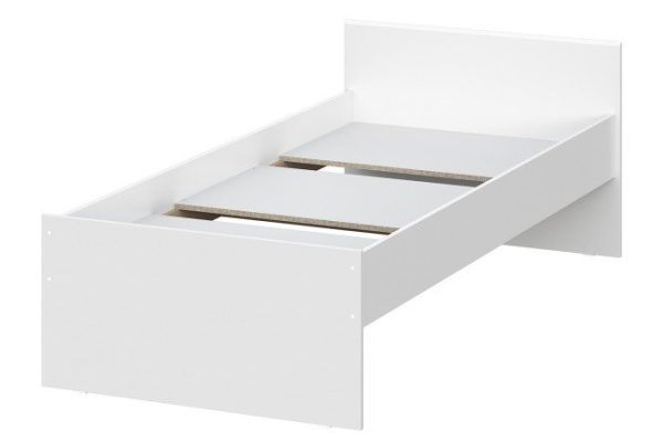 Single bed Tokyo 90x200 cm color white texture