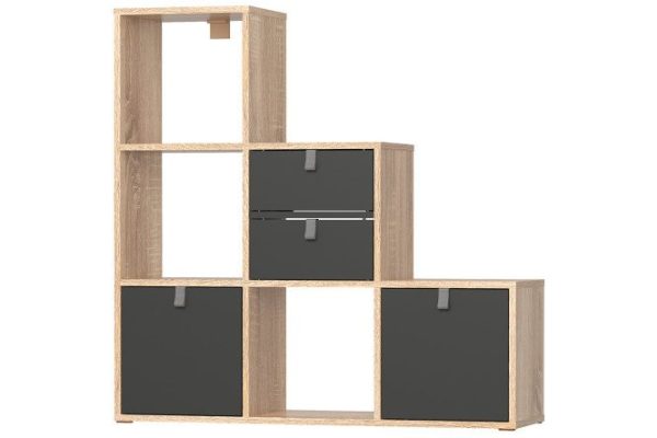 Shelf rack 6 sections Bricks sonoma oak / anthracite