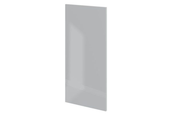 Decorative side wall for wall cabinets Amika gray pearlescent gloss 33.7x72 cm, color gray pearlescent gloss