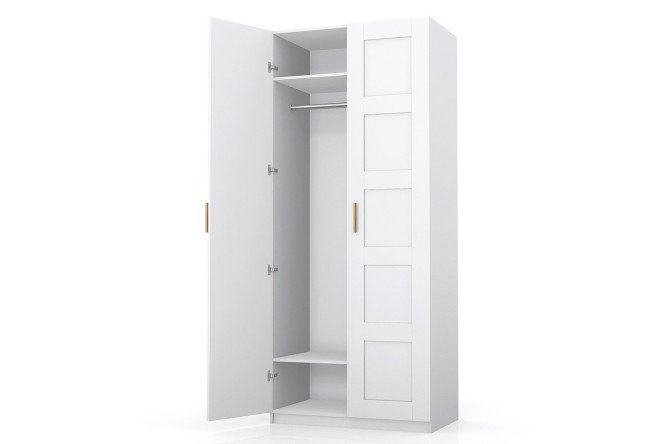 Wardrobe 2-door Oscar Bergen 100x236x59.6 cm, white