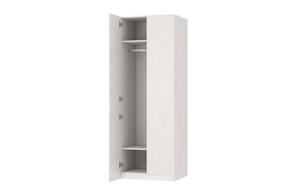 Wardrobe 2-door Oscar Amelie 75x212x59.6, white, talc