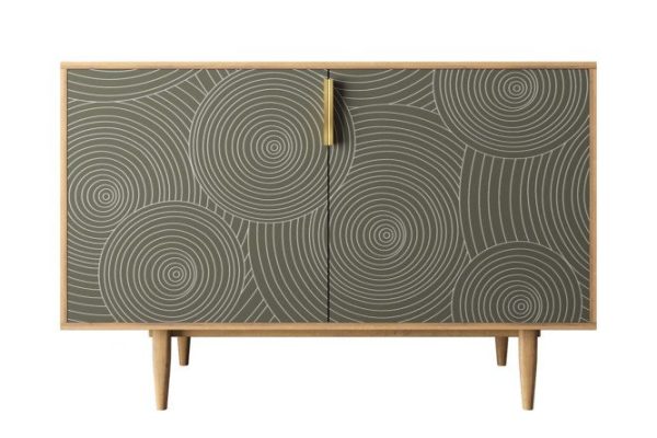 Line chest of drawers with 2 doors