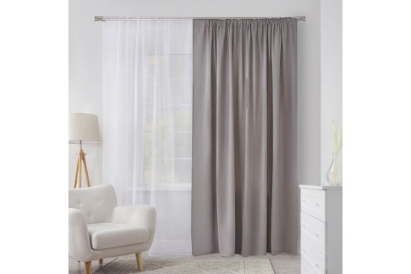 Ribbon curtain MICASA Virginie 250x280 cm, 1 piece, light gray