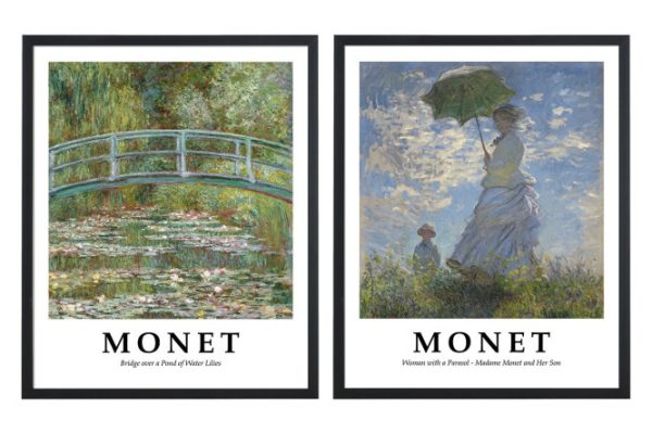 Set of posters in a Monet frame 42x52 cm