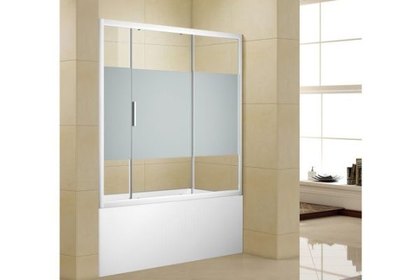 Bath curtain on a tray AQUANET Practic AE10-B-180H150U-CP