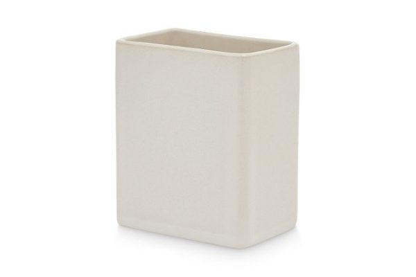 Glass for toothbrushes EVIO Natural 7.6x9.2x5 cm, Ceramic