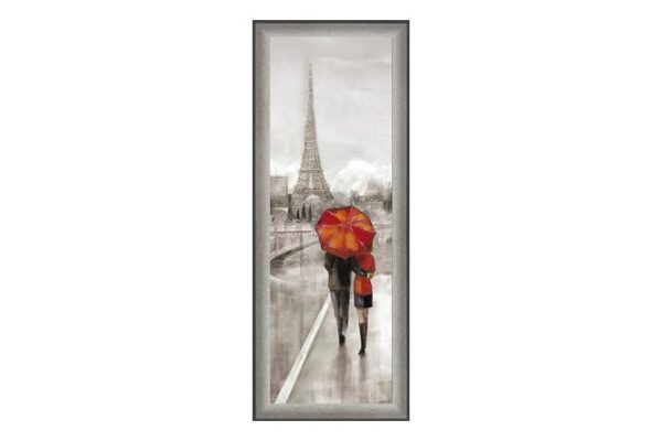 Reproduction in frame Parisian walk 25x65 cm