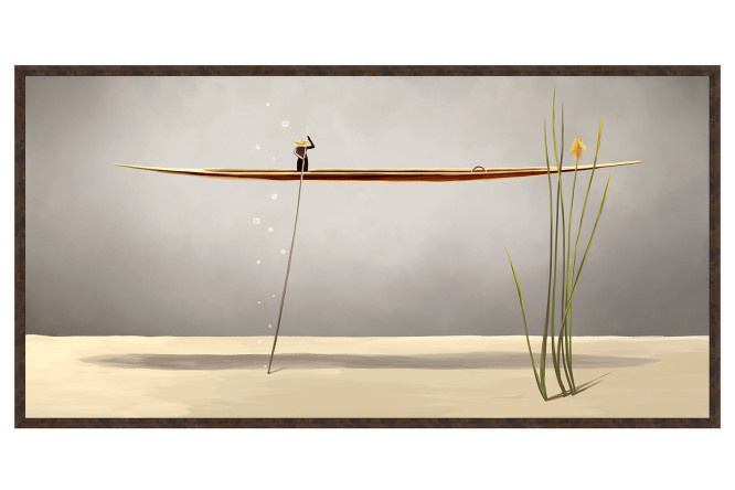 Reproduction in frame Balance 103x53 cm