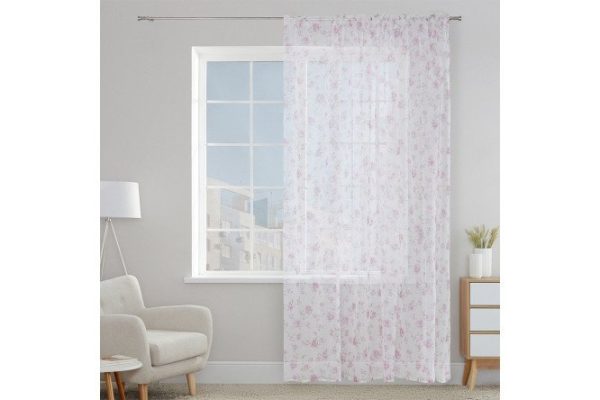 MICASA Adelia tulle 300x275 cm, 1 piece, white, lilac