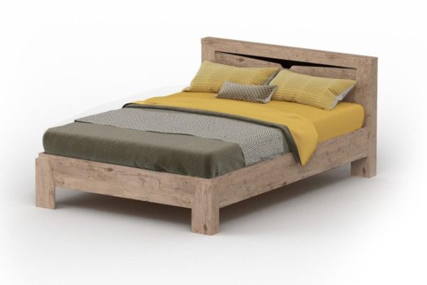 Bed frame Sorento color Boniface oak, Bordeaux oak 120x200 cm