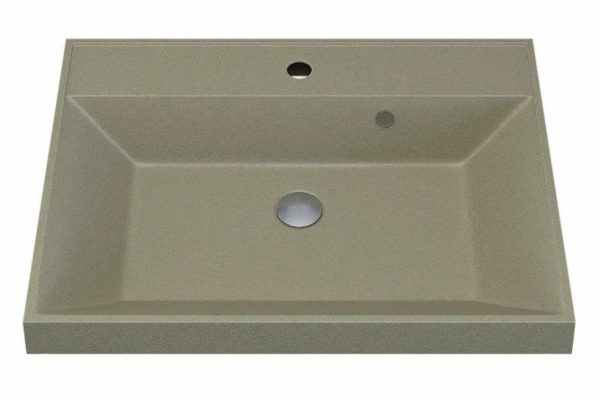 Bathroom sink Classic Quartz 291030013 Semi-built-in, 60x15x45 cm