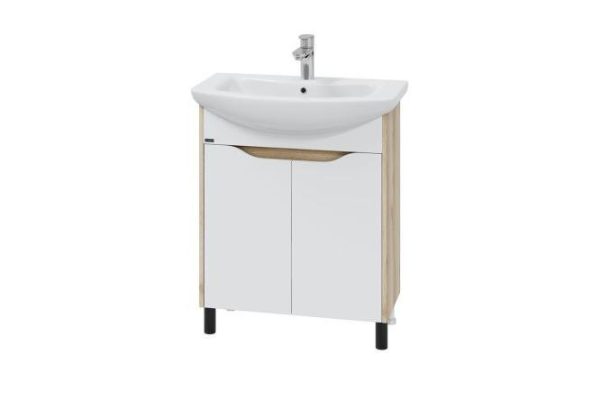 Floor stand SANTA Saturn 70 700369 71.5 cm, frame color is Austrian oak, facade is Austrian oak, white