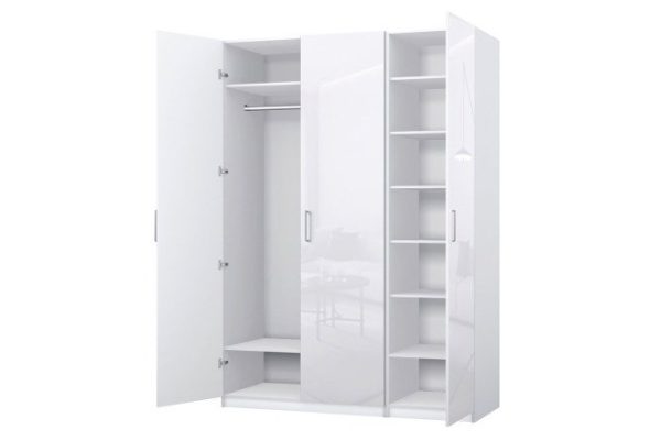 l714mrcpk4i7ou8q217sqose9txtkhbc.jpg Wardrobe 3-door Oscar Amika 150x236x59.6 cm, white, white glossy