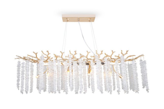 Hanging lamp FREYA Crystal Mineral 34 sq.m., 100x165x40 cm, G9