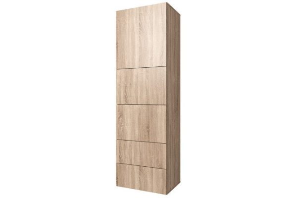 Wardrobe 2 doors and 3 drawers Oscar 60x192 with push to open, Sonoma oak