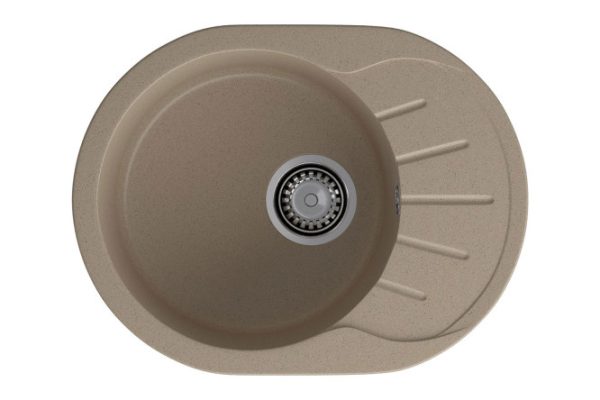 Inset sink with drainer GRANFEST Rondo GF-R-580L 57x44x20 cm