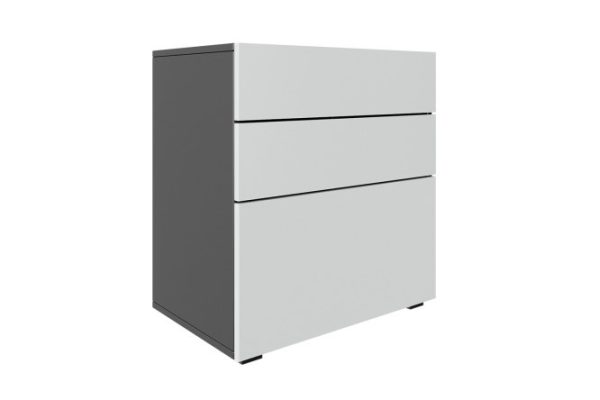 Children's chest of drawers Oscar Moon mini 60x66x39.6 cm, anthracite, talc